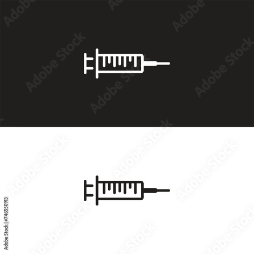 Syringe Icon Vector. Doctors often use syringes to prevent and treat malignant diseases.