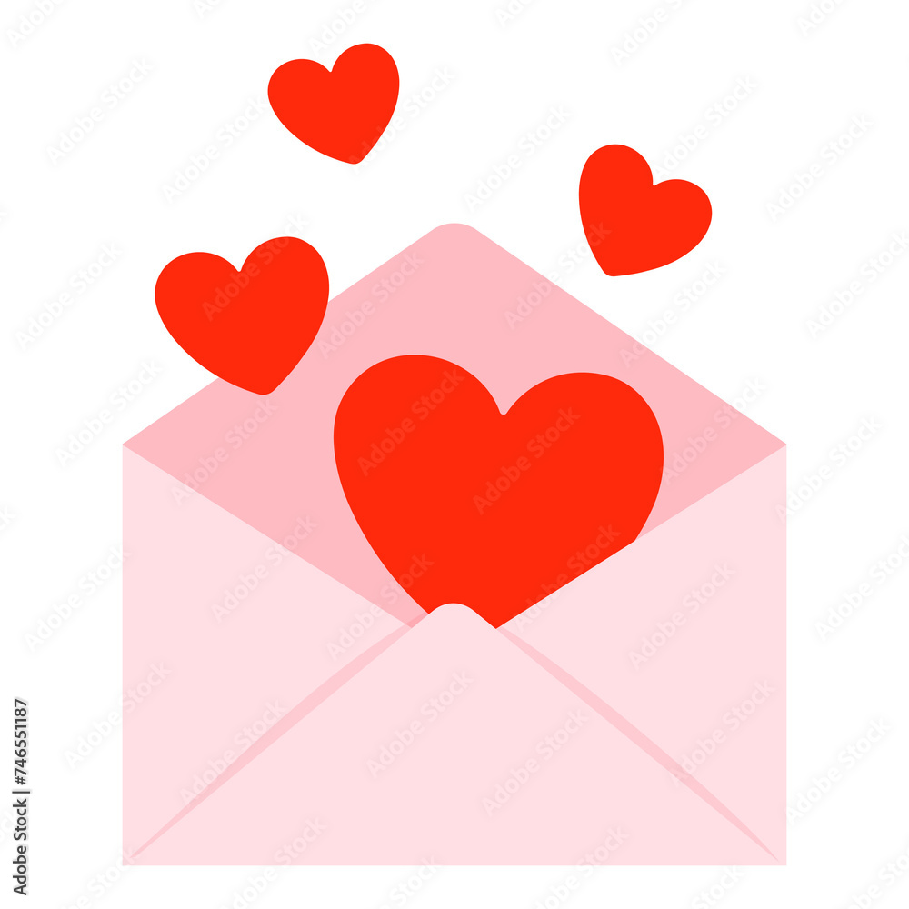 Envelope Valentine's day Clipart, Love Envelope Valentine's day Clipart, Love