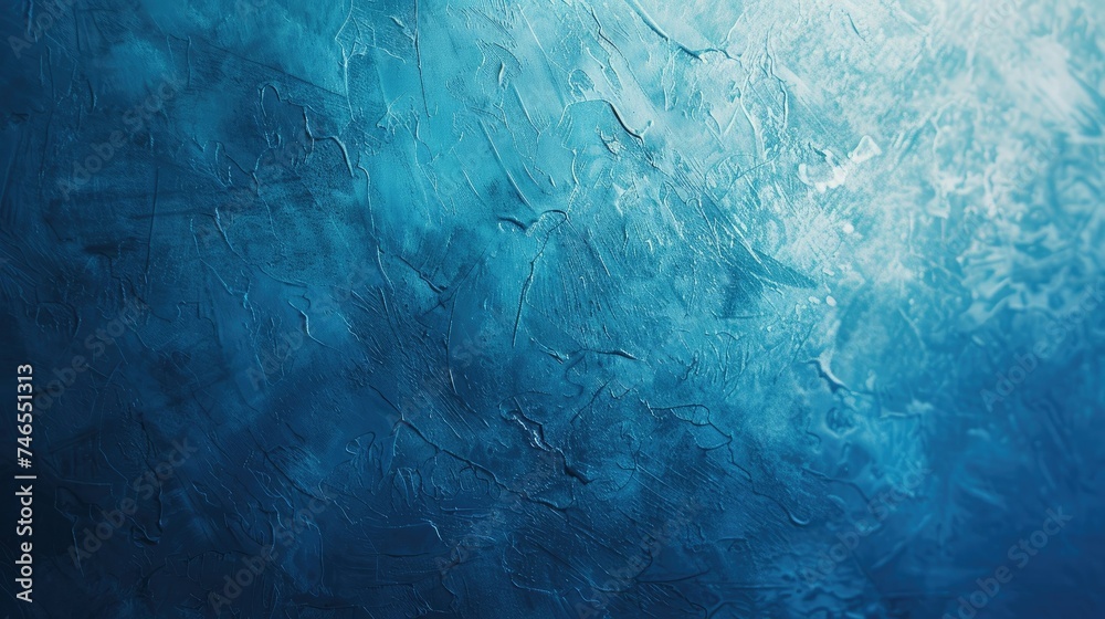 Obraz premium Blue textured background. The rough surface of the wall is painted in blue.