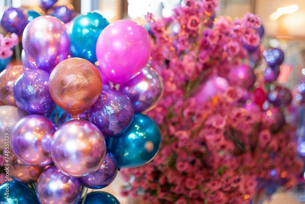 Fasching und Karneval mit glitter Luftschlangen und Luftballons als Hintergrundmotiv Fasching und Karneval mit glitter Luftschlangen und Luftballons als Hintergrundmotiv