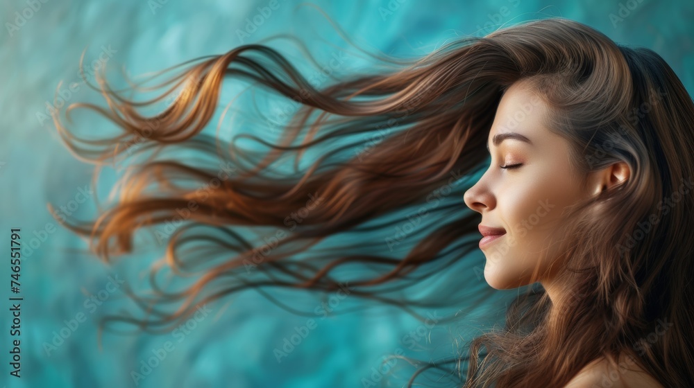 Woman Hair in Breeze
