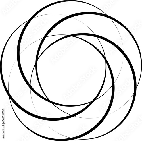 Overlapping circles and round. Graphic overlay design