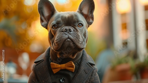 Cool French Bulldog in Suit
