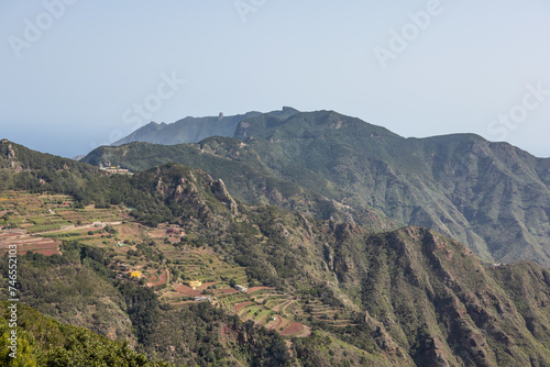 Anaga mountains in sunshine on Tenerife