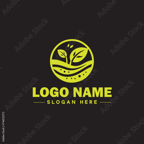  Environmental logo ecologic green nature farm business logo icon editable vector