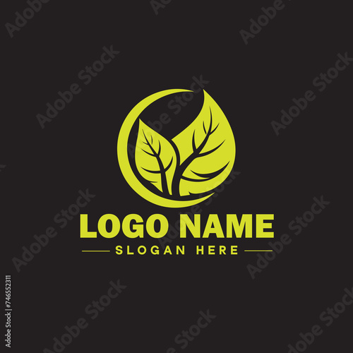  Environmental logo ecologic green nature farm business logo icon editable vector