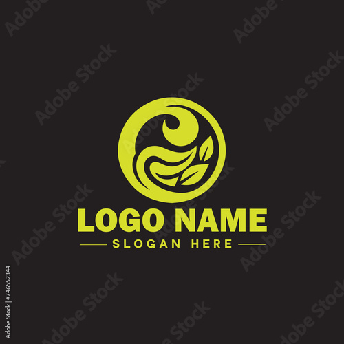  Environmental logo ecologic green nature farm business logo icon editable vector