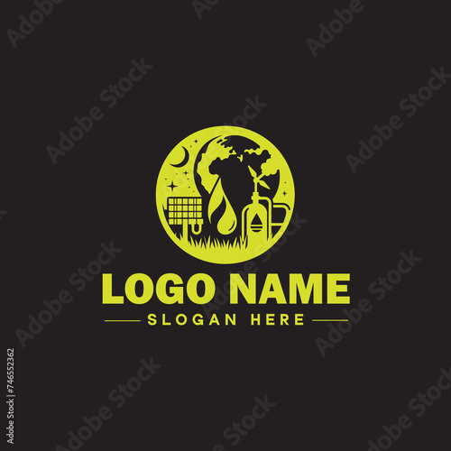  Environmental logo ecologic green nature farm business logo icon editable vector
