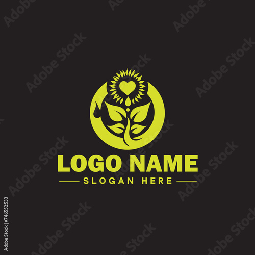  Environmental logo ecologic green nature farm business logo icon editable vector