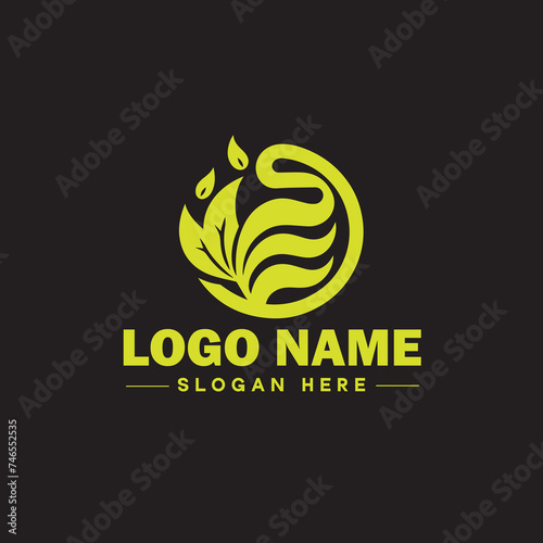  Environmental logo ecologic green nature farm business logo icon editable vector