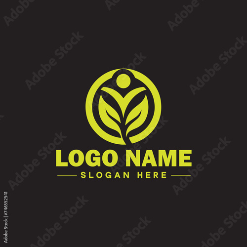  Environmental logo ecologic green nature farm business logo icon editable vector