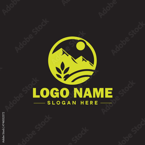  Environmental logo ecologic green nature farm business logo icon editable vector