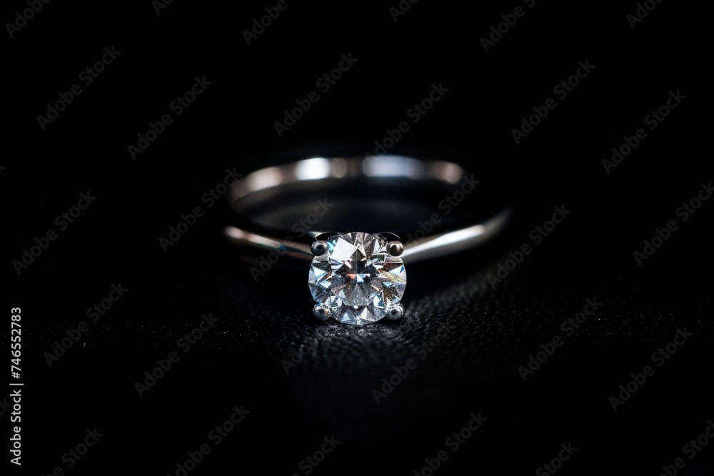 engagement ring with diamonds. brilliant cut ring