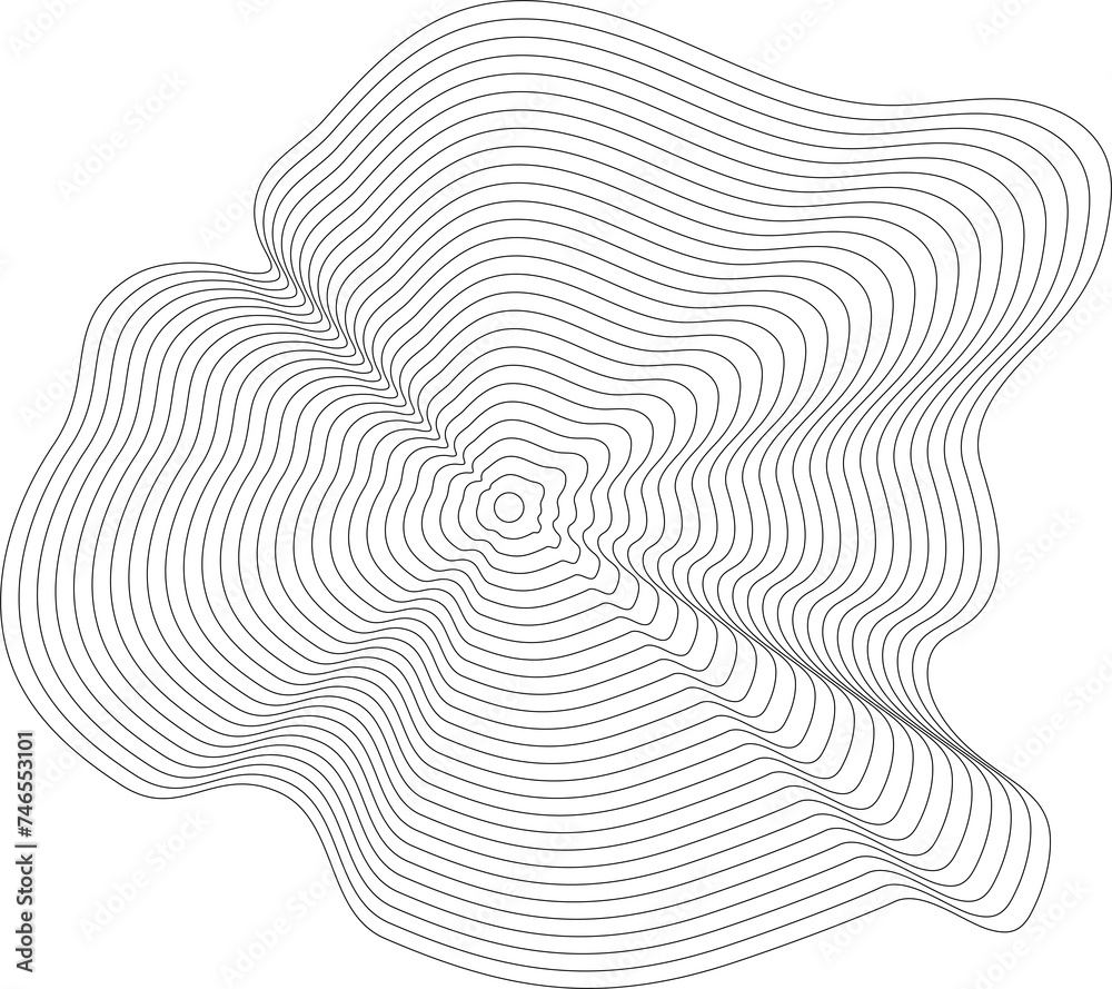 Liquid shape made of lines with blend effect. Modern design Liquid shape made of lines with blend effect. Modern design