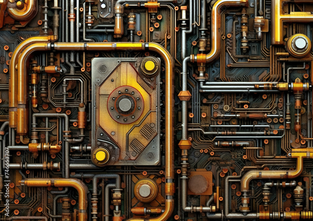 Fototapeta premium Technological theme background