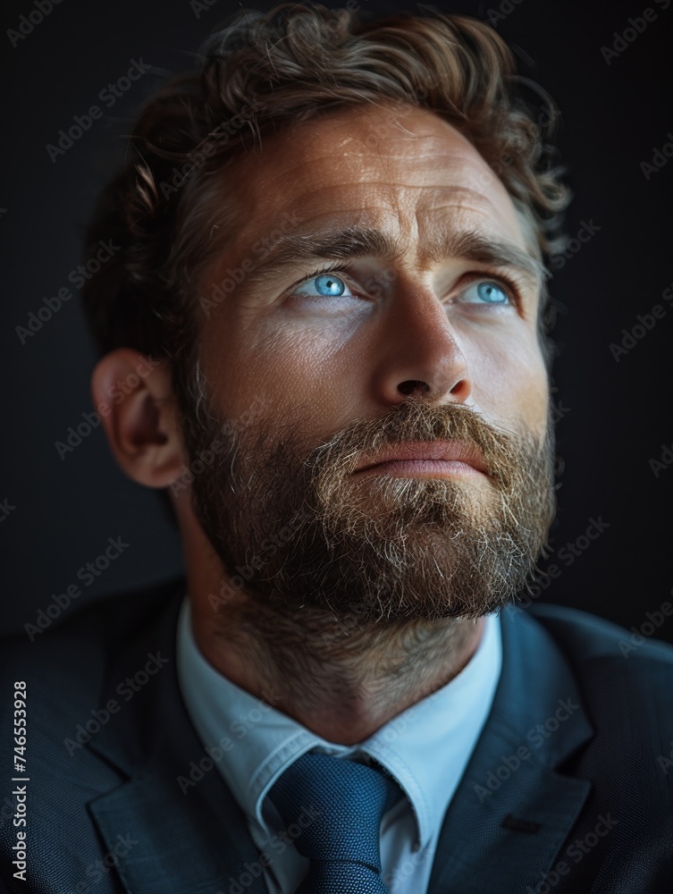 Bearded Man in Suit and Tie Bearded Man in Suit and Tie