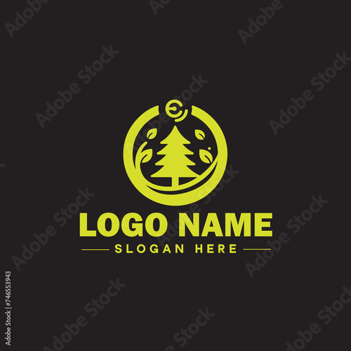  Environmental logo ecologic green nature farm business logo icon editable vector