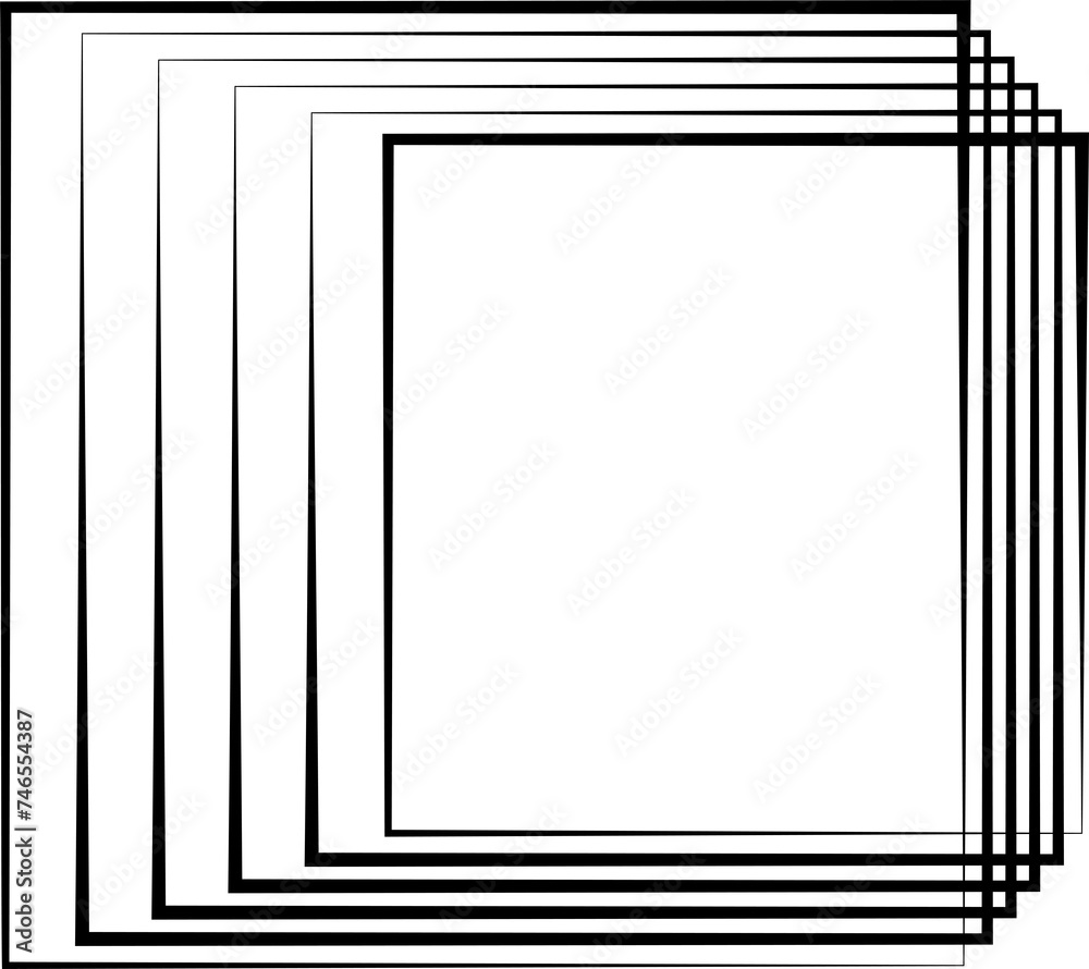 Square blend out line. Graphic design elements Square blend out line. Graphic design elements