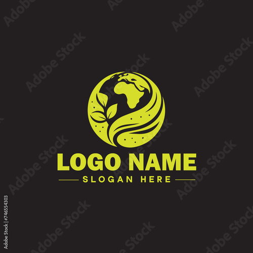  Environmental logo ecologic green nature farm business logo icon editable vector