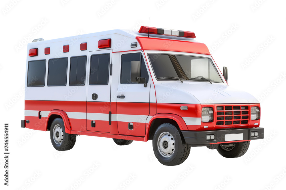 Ambulance isolated on transparent background