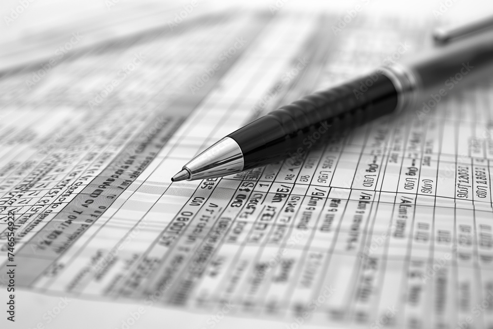 Financial statements close up Financial statements close up