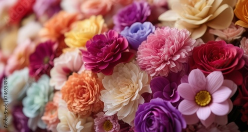  Vibrant bouquet of flowers, a symphony of colors in bloom