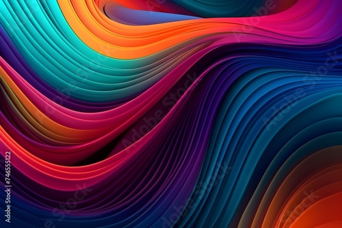 Abstract colorful background with waves, Flowing neon hues create an ethereal cosmic design that looks like an abstract aurora on a bright space background, abstract wave background with a gentle, 