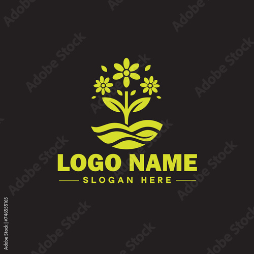  Environmental logo ecologic green nature farm business logo icon editable vector