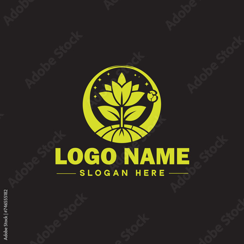  Environmental logo ecologic green nature farm business logo icon editable vector