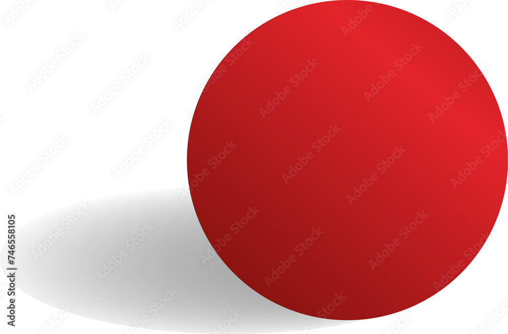 Red paper circle and shadow. Element for design Red paper circle and shadow. Element for design