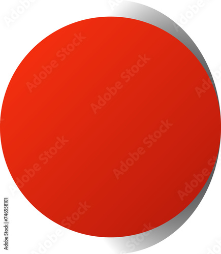 Free Download Red paper circle and shadow. Element for design - GFXLoad