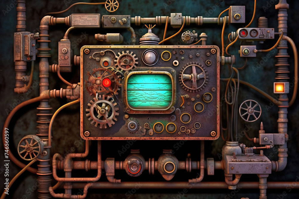 Fototapeta premium Technological theme background