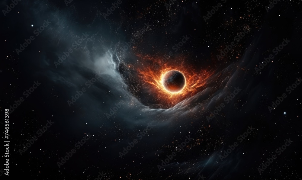 A Cosmic Vortex Swallowing Stars: A Black Hole in a Stellar Landscape