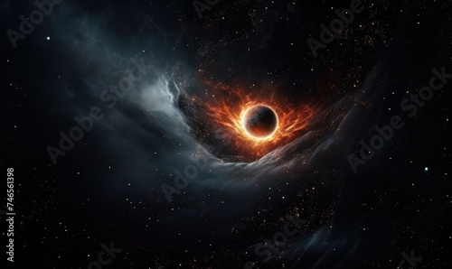 A Cosmic Vortex Swallowing Stars: A Black Hole in a Stellar Landscape