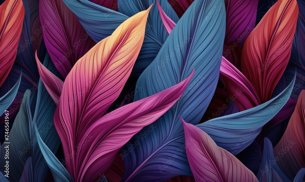 Vibrant Assortment of Colorful Leaves