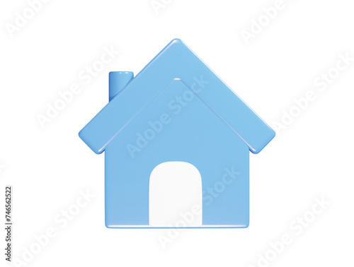 Home icon 3d render illustration 