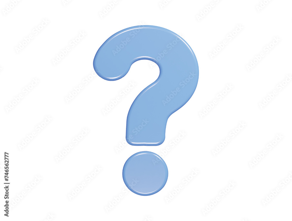 Question icon 3d render illustration Question icon 3d render illustration