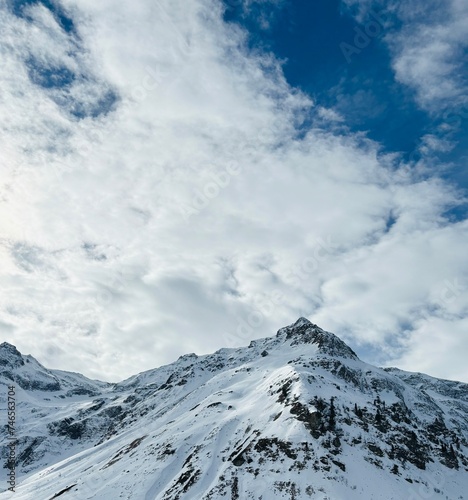 Alpine mountain peaks at Sportgastein, Austria. photo