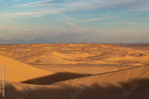 Looking out over the vast Imperial Sand Dunes in California