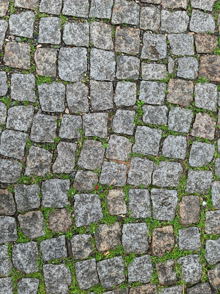 Old stone road. Granite texture. Old stone road. Granite texture.
