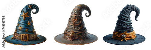 Halloween witch hat isolated on transparent background AI Generated © Appu