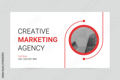 Creative digital marketing agency social media cover template