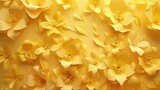 Background of Yellow paper flowers with empty space
