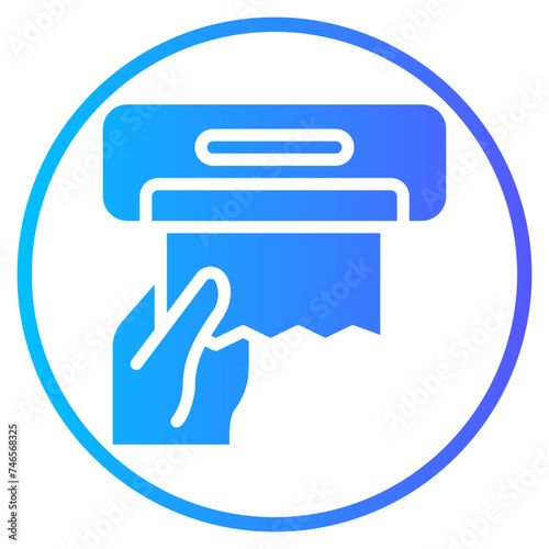 paper towel gradient icon