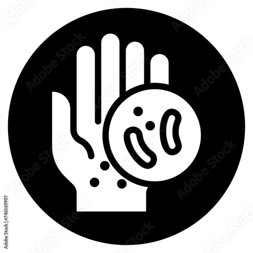 dirty hands glyph icon