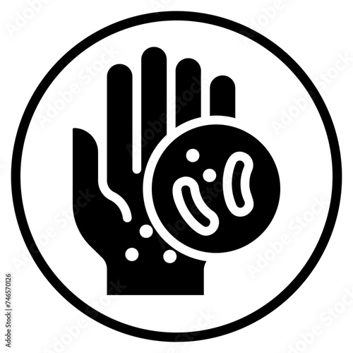 dirty hands glyph icon