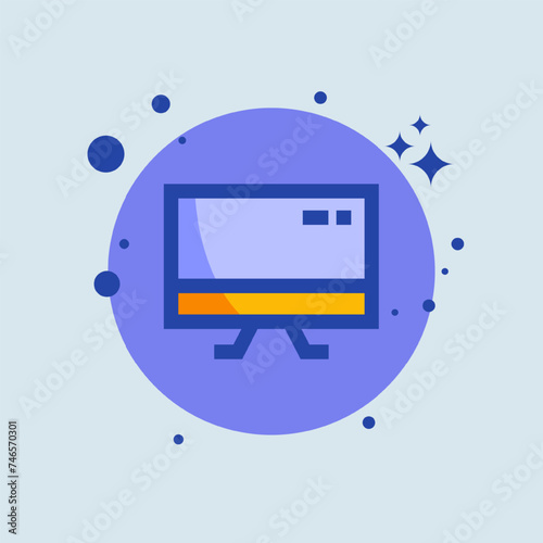 Display flat illustration. Screen device signs vector illustration.
