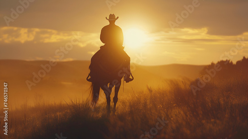 Best Sunset Horseback Riding Tours, A cowboy with his horse running in the field © m