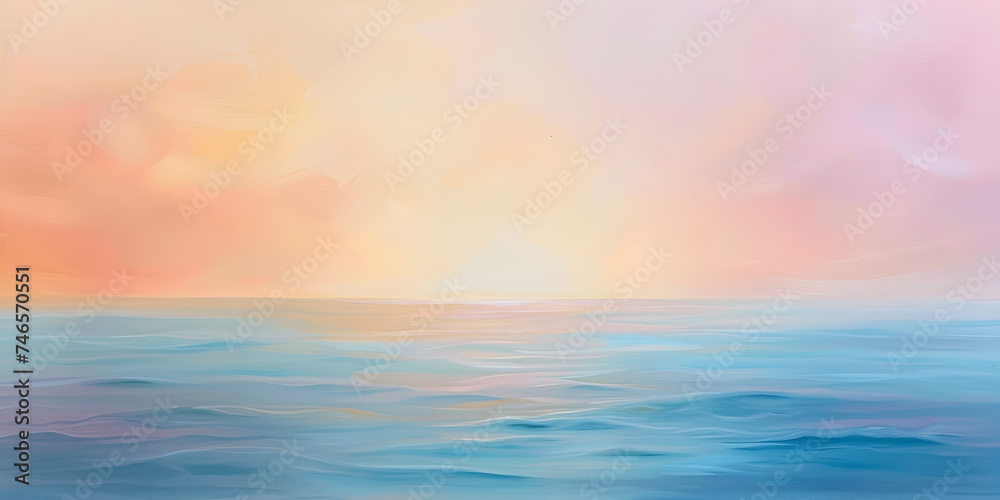 Silhouette ,Sky with clouds, Horizon Morning Sky Pastel by the Sea, Vector of nature cloudy sky in Winter, Autumn, Horizon picturesque banner background