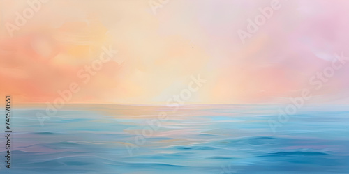 Silhouette ,Sky with clouds, Horizon Morning Sky Pastel by the Sea, Vector of nature cloudy sky in Winter, Autumn, Horizon picturesque banner background © m